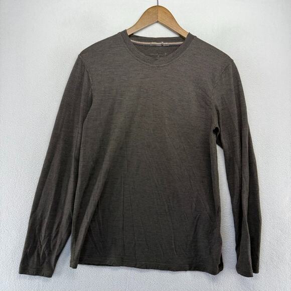 Smartwool Shirt Men's Medium Brown NTS 250 Merino Wool Base Layer Long Sleeve - Picture 2 of 12